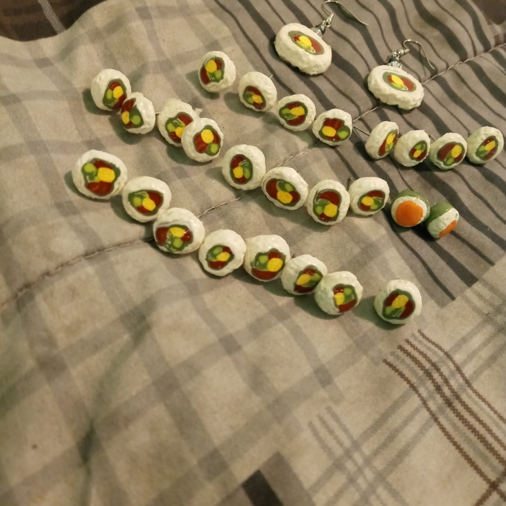 Sushi earrings